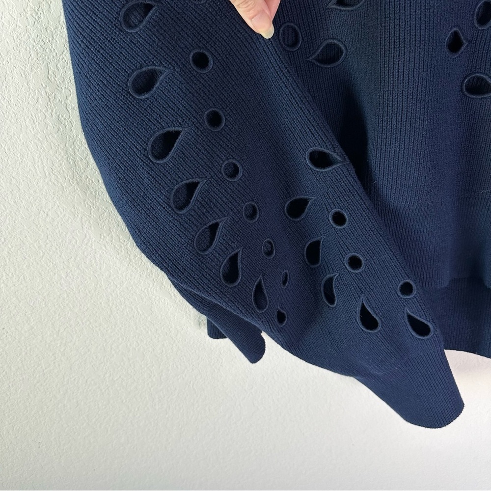 ULLA JOHNSON Vanessa Pullover Blue Embroidered Knit
Sweater SZ M - Picture 4 of 8